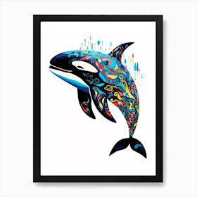 Orca Whale Pattern Art Print