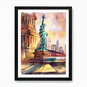 New York City Statue Of Liberty Art Print