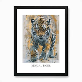 Bengal Tiger Precisionist Illustration 2 Poster Art Print