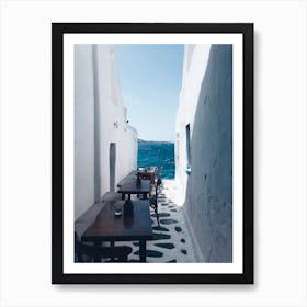 Small Streets Of Mykonos Art Print