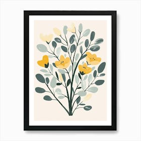 Balsam Tree Flat Illustration 6 Art Print