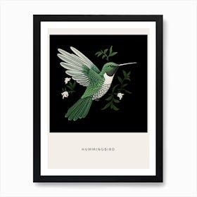 Ohara Koson Inspired Bird Painting Hummingbird 4 Poster Art Print