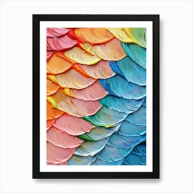 Rainbow Feathers Art Print