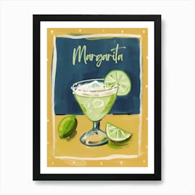 Margarita Cocktail Art Kitchen Limes Art Print