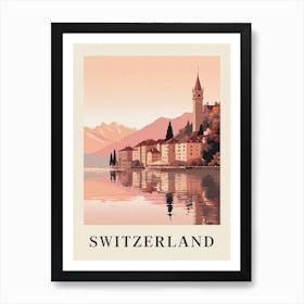 Vintage Travel Poster Switzerland Art Print