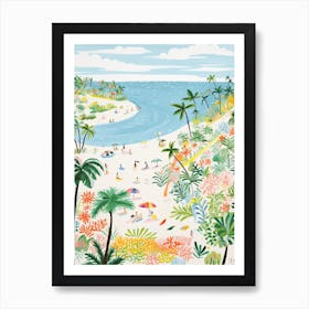 Seminyak Beach, Bali, Indonesia, Matisse And Rousseau Style 3 Art Print