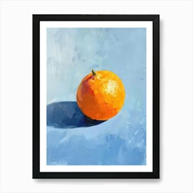 Orange On Blue 5 Art Print