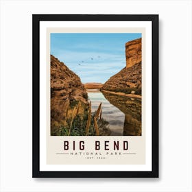 Big Bend Minimalist Travel Poster Art Print