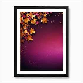 A Gradient Canvas Displaying A Purplish Pink To Gold Splash Against A Lavish Autumn Themed Backgroun (1) 1 Poster