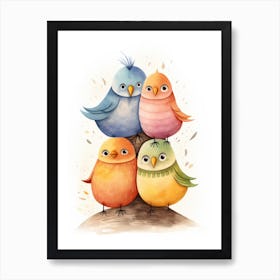 Colorful Birds 3 Art Print