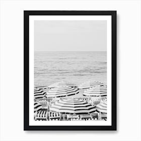 French Riviera Black And White Art Print