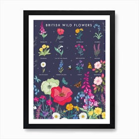British Wild Flowers Art Print