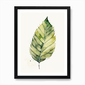 Saguaro Leaf Minimalist Watercolour Art Print