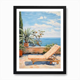 Sun Lounger By The Pool In Sicily Italy 2 Art Print