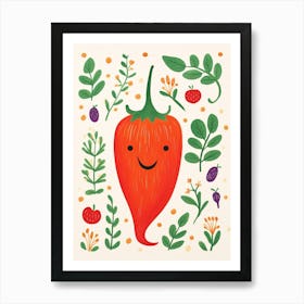 Friendly Kids Chili Pepper 1 Art Print