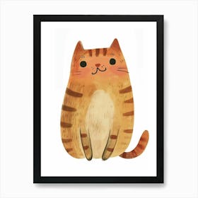 Exotic Shorthair Cat Clipart Illustration 3 Art Print