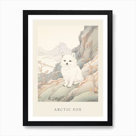 Beatrix Potter Inspired  Animal Watercolour Arctic Fox 2 Art Print