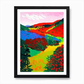 Jim Corbett National Park India Abstract Colourful Art Print