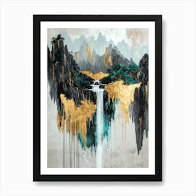 Tian Shan Glow Marble Dreamscape Art Print