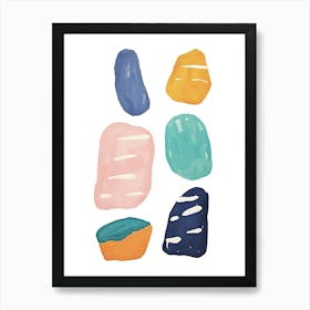 Watercolor Rocks Art Print