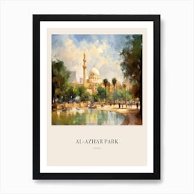 Al Azhar Park Cairo Egypt 3 Vintage Cezanne Inspired Poster Art Print