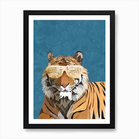 Tiger With Sunglasses Art Print