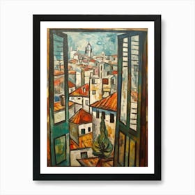 Window View Of Venice Of In The Style Of Cubism 2 Art Print