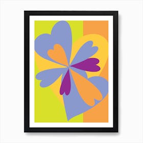 Abstract Heart Flower Poster