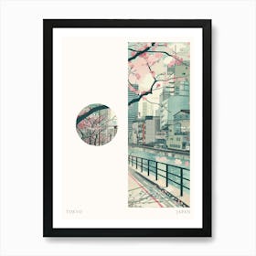 Tokyo Japan 3 Cut Out Travel Poster Art Print