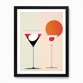 Mid Century Modern  Sex On The Beach Floral Infusion Cocktail 1 Art Print