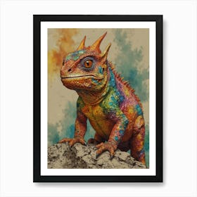 Colorful Lizard Art Print