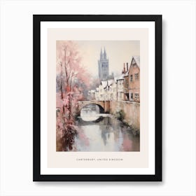 Dreamy Winter Painting Poster Canterbury United Kingdom 2 Art Print