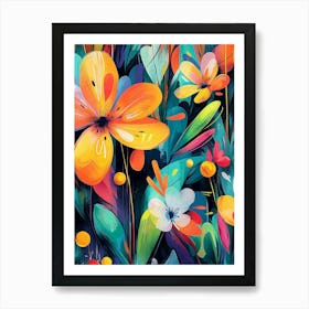 Colorful Floral Pattern Art Print