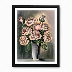 Roses In A Vase 10 Art Print