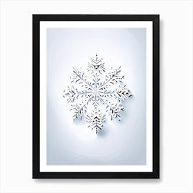 Winter, Snowflakes, Marker Art Art Print