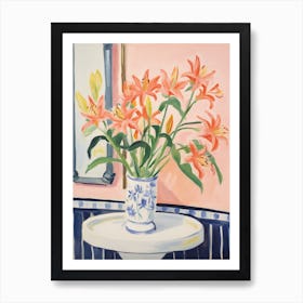 A Vase With Lily, Flower Bouquet 1 Art Print