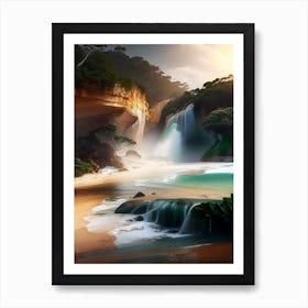 Waterfall Beach, Australia Realistic Photograph (2) Art Print