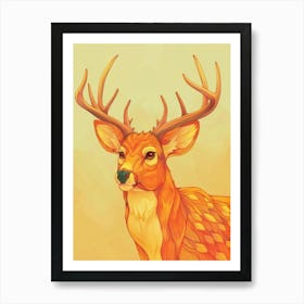 Deer Illustration 9 Art Print