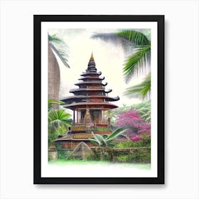 Bali Indonesia Soft Colours Tropical Destination Art Print