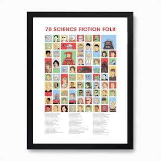 Science Fiction Folk Art Print
