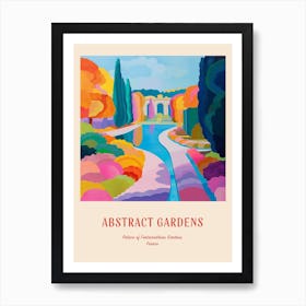 Colourful Gardens Palace Of Fontainebleau Gardens France 1 Red Poster Art Print
