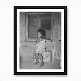Daughter Of Tenant Farmer Scratching Herself, Vermin As Well As Mosquitoes Are Numerous, Wagoner County Art Print