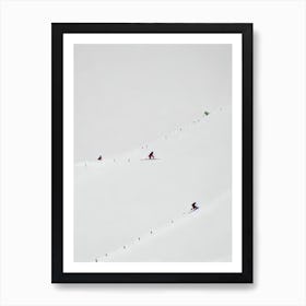 Flaine, France Minimal Skiing Poster Art Print