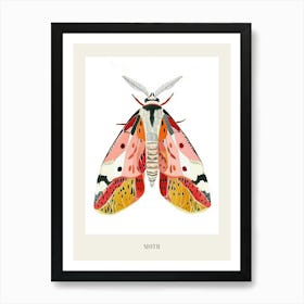 Colourful Insect Illustration Moth 46 Poster Art Print