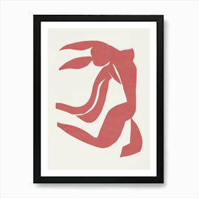 Inspired by Matisse - Woman In Red 02 Art Print