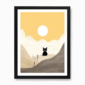 Playful Fennec Fox Illustration 1 Art Print