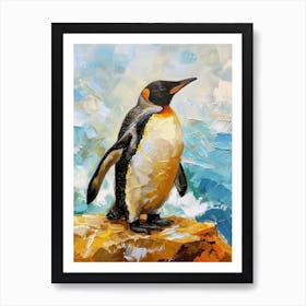 Adlie Penguin Gold Harbour Oil Painting 1 Art Print