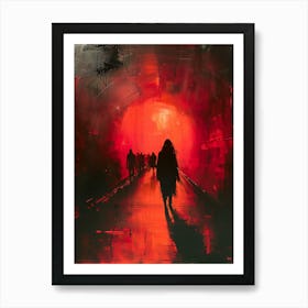 Red Tunnel Art Print