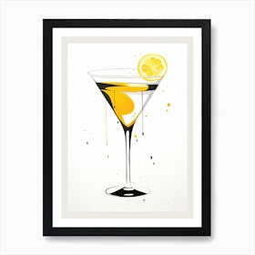 Mid Century Modern Bee S Knees Floral Infusion Cocktail 2 Art Print