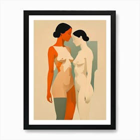 Lesbian Lovers: Two Nude Women Art Print